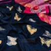 Navy Blue Butterfly Woven saree DVZ0003564