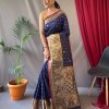 Navy Blue Soft Kanchipuram Silk Saree dvz0003369