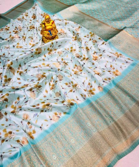 Online Party Wear Soft silk Flower Printed saree dvz0003579