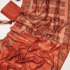 Orange Unique Tussar Silk Saree DV442