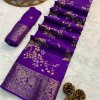 PURPLE Party wear Dola Silk Saree DVZ0003988