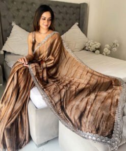 Party wear Rangoli silk Embroidered Sequence Saree DV403