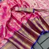 Pink Banarasi Silk Saree look DV405