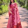 Pink Kanjivaram Banarasi Silk Saree DV407