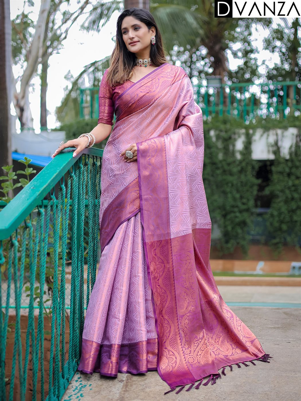 Pink Premium Kanjivaram silk Saree dvz0003896-5