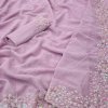 Pink Sequence work Georgette Party wear Saree DV416