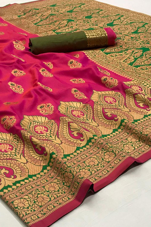 Pink Soft silk saree - silk sarees online india - dvz0001114