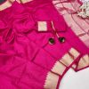 Pink Tussar silk woven Saree dvz0003958