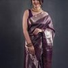 Premium Purple Banarasi Silk Saree DV433-4