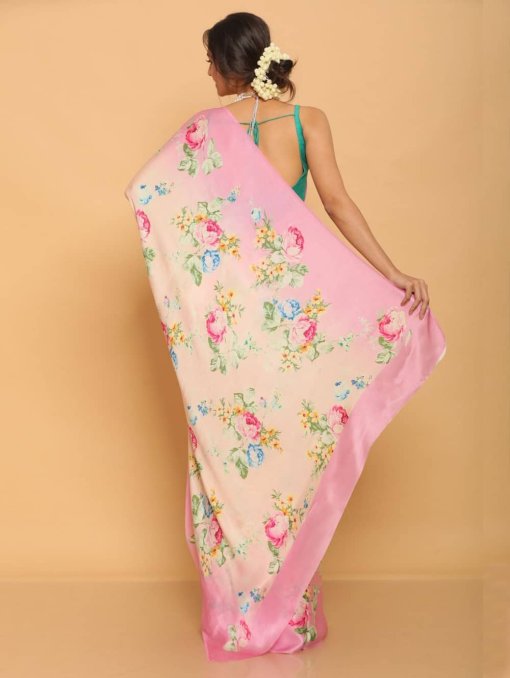 Pure japan digital printed satin silk saree dvz0001353