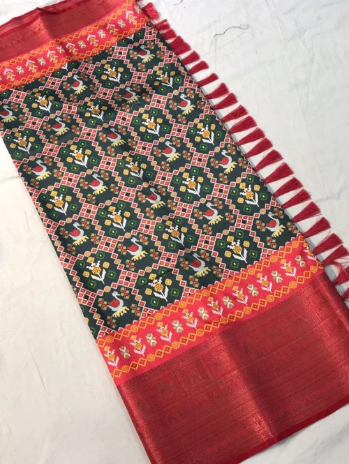 Pure kanchipuram Patola printed saree dvz0003153