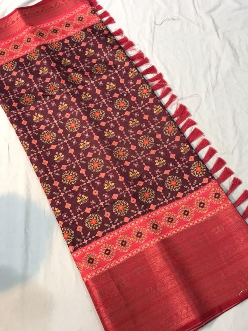 Pure kanchipuram Patola printed saree dvz0003154