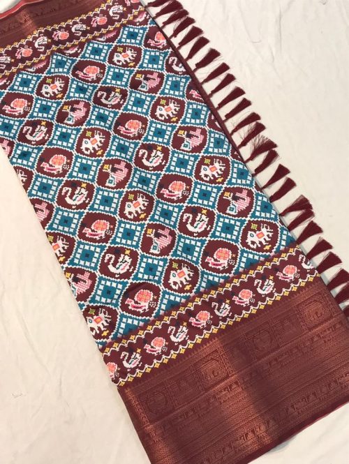 Pure kanchipuram Patola printed saree dvz0003157