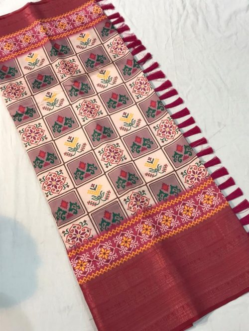 Pure kanchipuram Patola printed saree dvz0003158