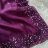 Purple Organza Zari Sequins Work Saree DV437