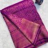 Purple Royal Kuberpattu Softy Silk Saree DV439