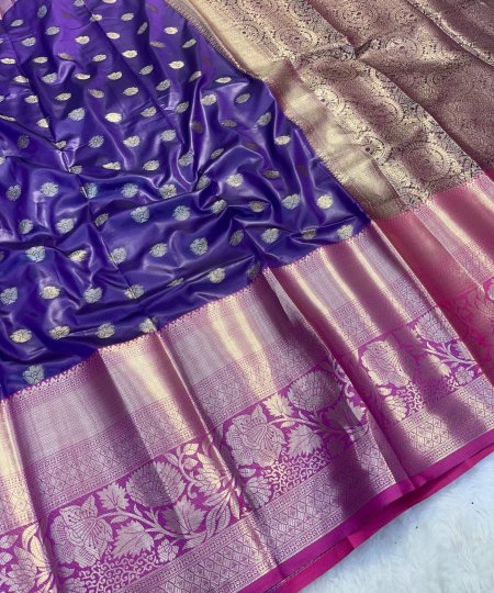 Purple Semi Kanjivaram Silk Saree DVZ0003999