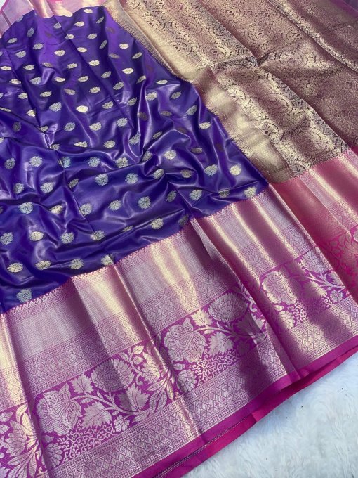 Purple Semi Kanjivaram Silk Saree DVZ0003999