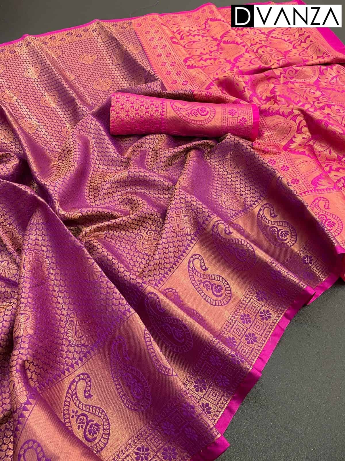 Purple Soft Silk Traditional woven Saree dvz0003536