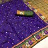 Purple Trendy Silk Woven Saree DV435