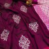 Purple lichi silk zari weaving work saree Design dvz0001689