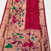 Red Kanchipuram Pethani Silk Saree DV406-2