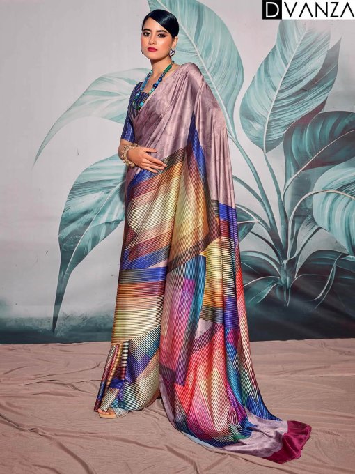 Rich Style Satin Crape saree by dvanza dvz0003828