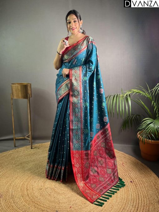 Royal Blue Rangeen Patola Silk saree DVZ0003961