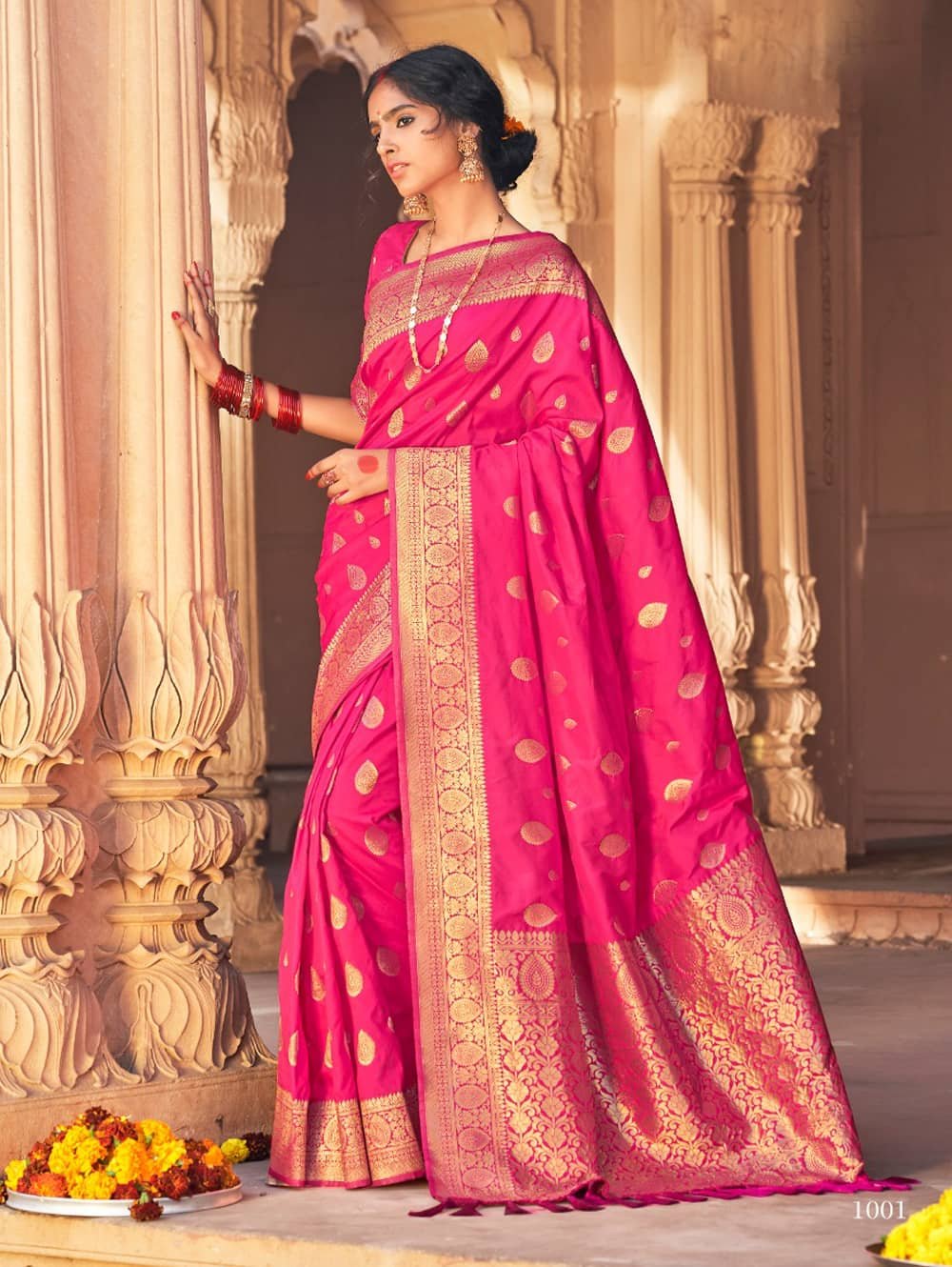 Silk weaving saree with beautiful Tassels (Pink) dvz0001889 Silk weaving saree with beautiful Tassels (Pink) dvz0001889