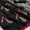 Soft Silk sarees Online (Black ) dvz0001118