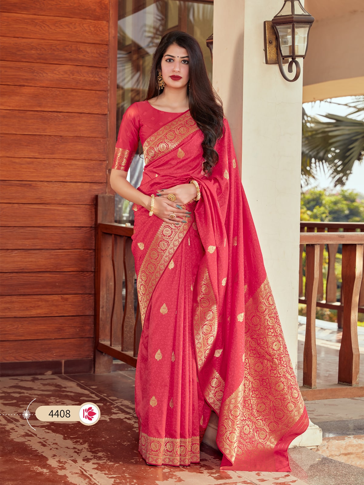 Soft silk woven Designer saree in Orange dvz0002928