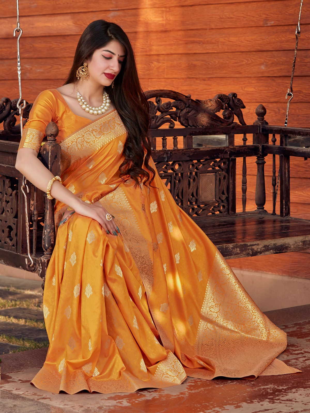 Georgette Border Charming Unique Yellow Designer Saree at Rs 599 in Surat