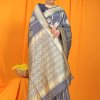 Stunning Grey Amazing Lichi Soft Silk saree dvz0003542