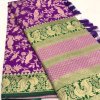 Stunning Kanchipuram Silk Traditional Saree in Purple dvz0001752