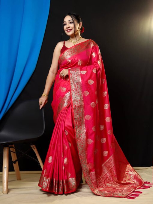 Stunning Pink Soft silk Gorgeouse saree dvz0003170