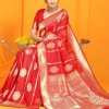 Stunning Red Amazing Lichi Soft Silk saree dvz0003542