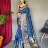 Stunning Royal Blue Partywear traditional silk saree dvz0003435