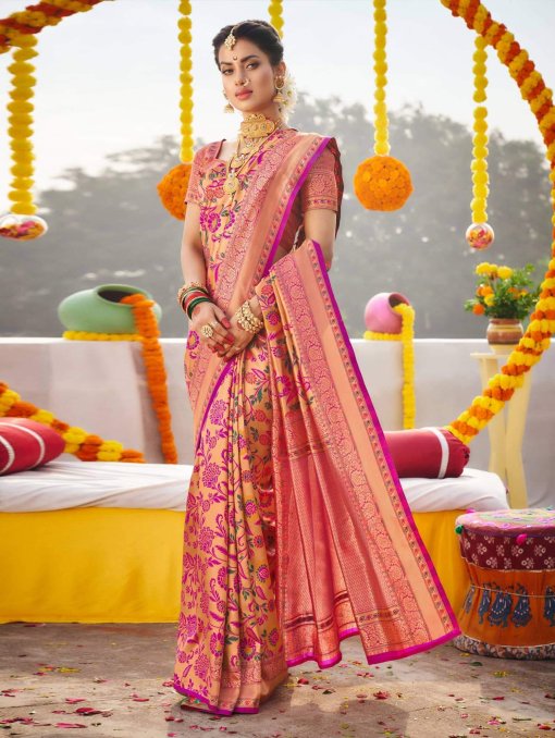 Stylish Kanchipuram Silk Bridal Saree dvz0002472