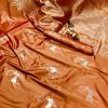 Traditional Two Tone Lichi Silk Hiran weaving Orange saree dvz0001703