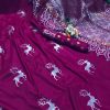 Traditional Two Tone Lichi Silk Hiran weaving Purple saree dvz0001704