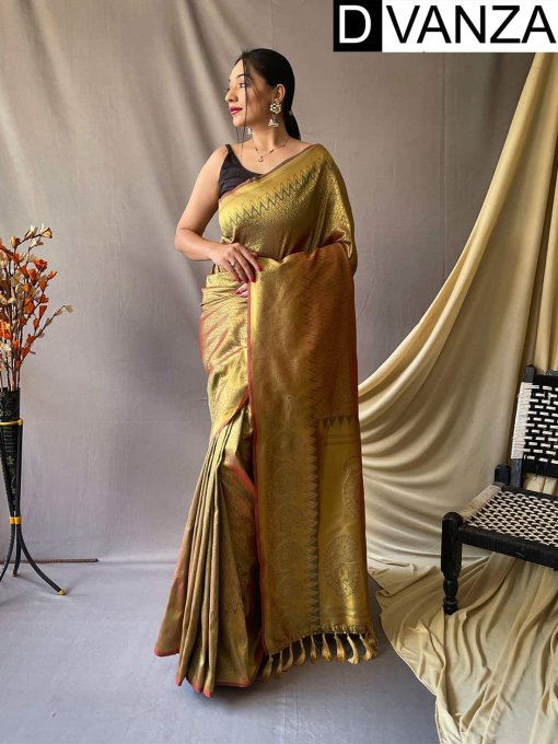 Trending Green Kanjeevaram Silk Saree dvz0003357