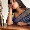 Trendy Blue Banarasi Soft Silk Saree DV422-2