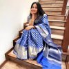 Trendy Blue Banarasi Soft Silk Saree DV422-4