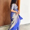 Trendy Blue Banarasi Soft Silk Saree DV422-7