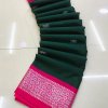 Trendy Dark Green Cotton Silk saree dvz0003543