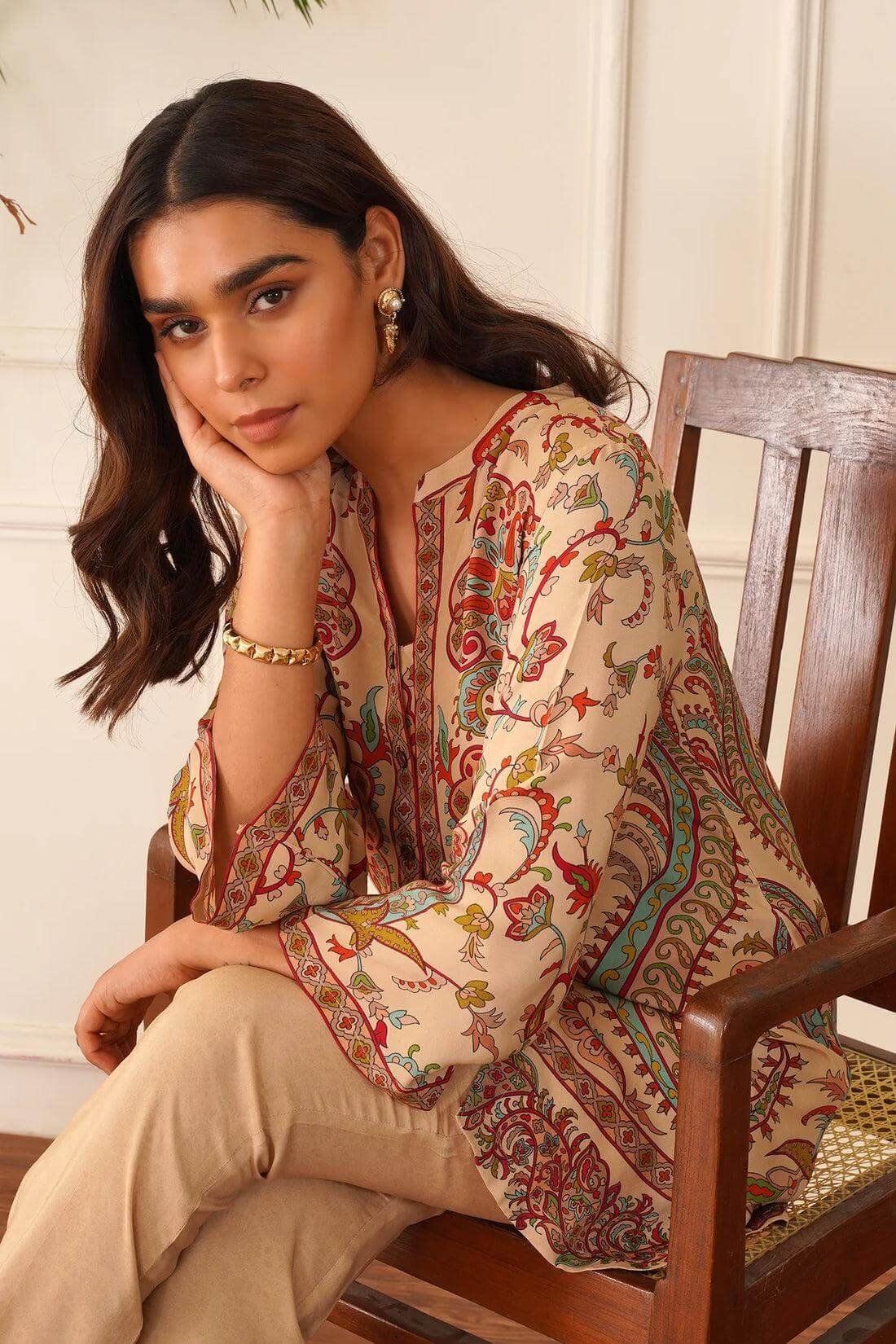 Trendy Flower Printed Co-ord Set for Women DV444-2