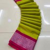 Trendy Green Cotton Silk saree dvz0003543