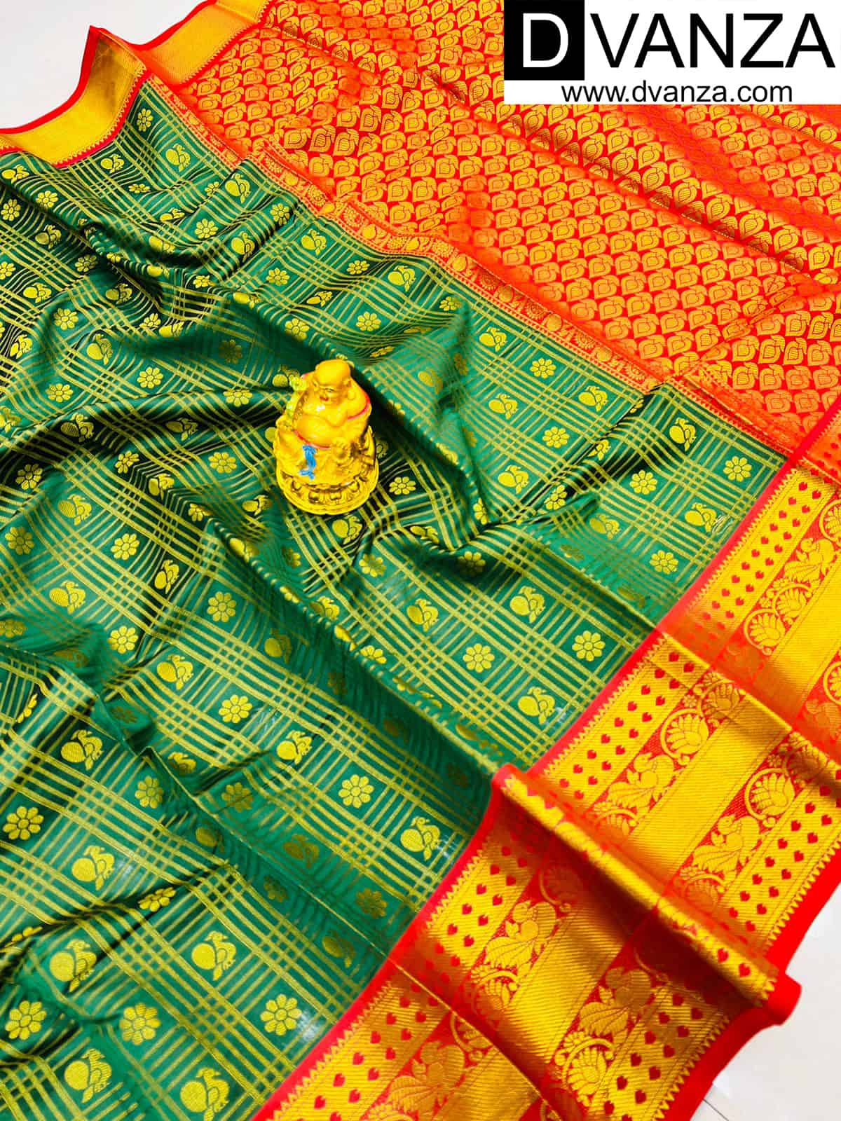 Trendy Green Kanchipuram Silk Traditional saree dvz0003503