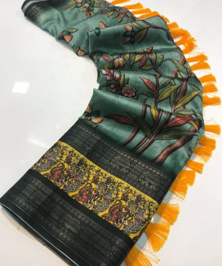 Trendy Kanchipuram Saree with Digital Print DVZ0003505