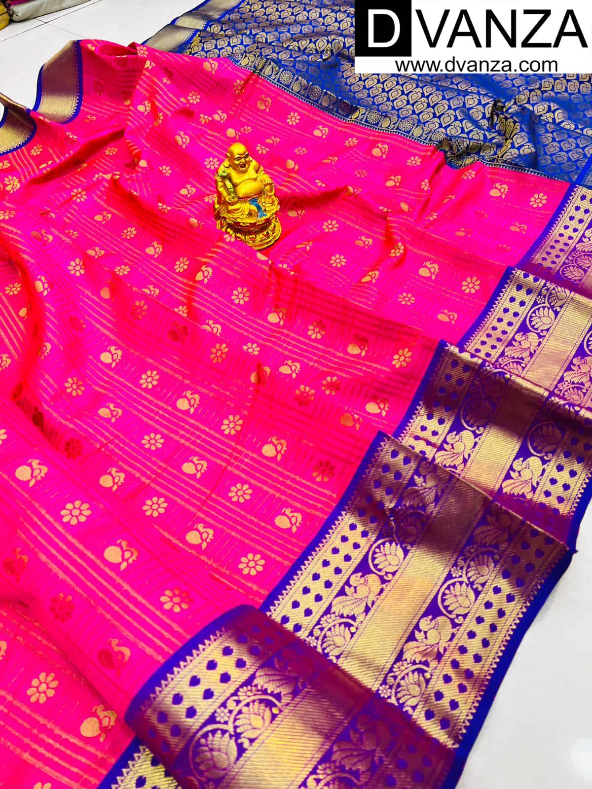 Trendy Pink Kanchipuram Silk Traditional saree dvz0003503